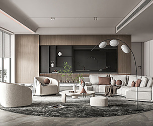 Modern apartment interior design Sketchup 0002