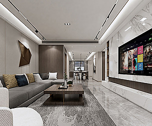 Modern apartment interior design Sketchup 0004