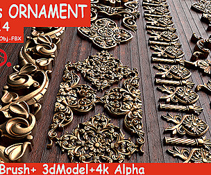 ORNAMENT IMMBRUSH+3DModels+4KAlpha Vol 14