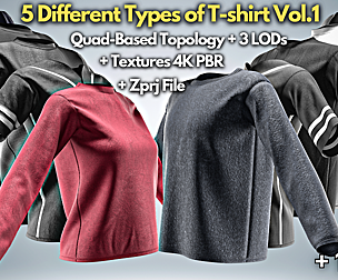 5 Different Types of T-shirt Vol.1
