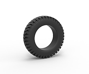 Semi truck tire 4 Scale 1:25