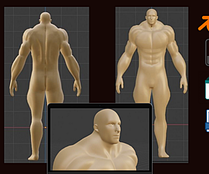 ULTRA BODY BUILT MAN FIGURE - AR - VR - GAME READY
