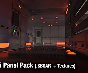 Sci-Fi Panel Pack (.SBSAR + Textures)