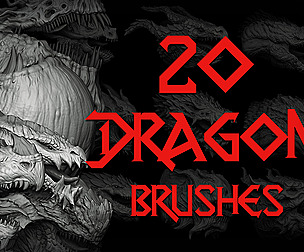 Zbrush - Dragon Heads IMM Brush