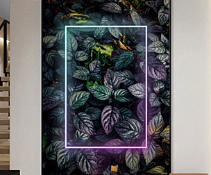 Neon flowers art | Digital Download