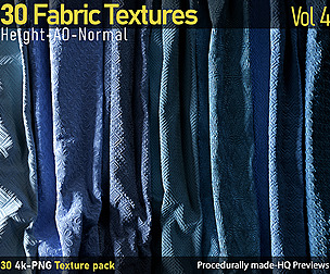 30 Fabric Textures-AO-Height-Normal-Vol4
