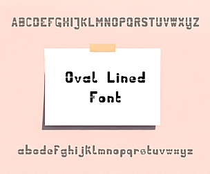 Oval Lined Font - Display Font