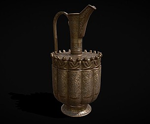 Medieval Gold And Silver Wine Decanter