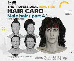 Male Hair Part 4 - Realtime Hair card