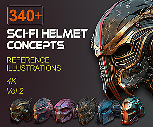 340+ Sci-Fi Helmets [Reference Illustrations]_V.2