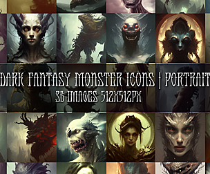Dark Fantasy Monster Icons | Portraits