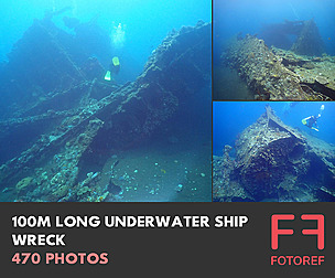 470 photos of 100m Long Underwater Ship Wreck