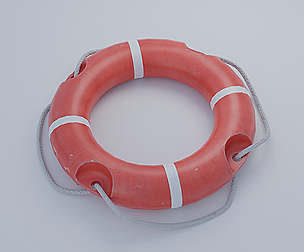 Life Preserver Tube Low-poly