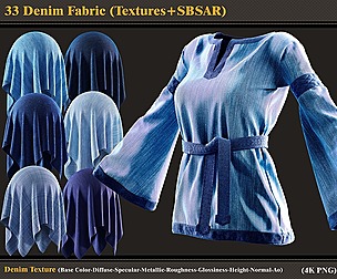33 Denim fabric (Textures + SBSAR)