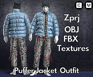 Puffer jacket No.1 : Marvelous Designer + Clo3d