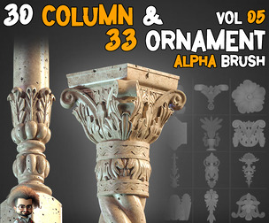 30 Columns+33 Ornaments Brush + Tutorials – Vol 5
