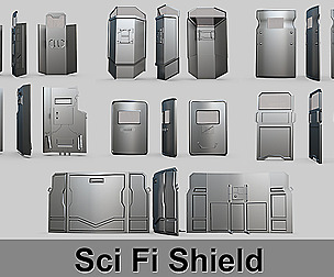 Sci-Fi Shield Base Mesh