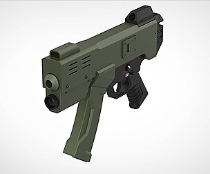 HK MP5K from the movie Doom 3d print model