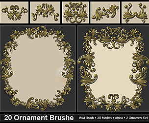Ornament Brush – IMM Brushes + Ornament Set Vol 4
