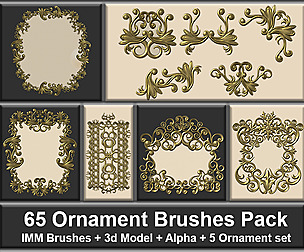 65 Ornament Brush Pack – IMM Brush + Ornament Set