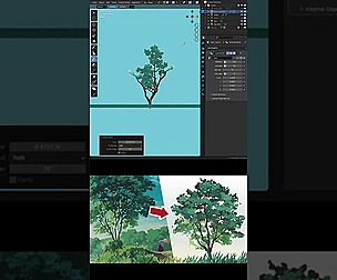 QUICK GHIBLI&ANIME TREE TOOL IN BLENDER