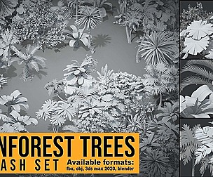 Rainforest Trees KITBASH