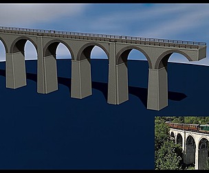 Model bridge, H0 scale trains, File for 3D Printer