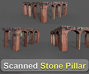 Stone Pillar Low Poly