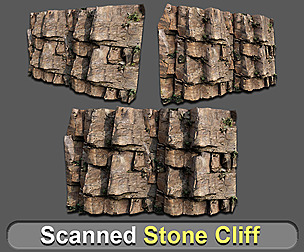 Stone Cliff Low Poly