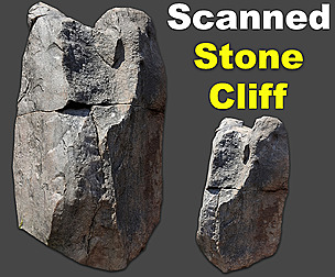 Stone Cliff Low Poly
