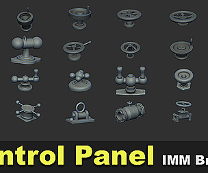 30 Control Panel IMM Brushes and 3D Models Pack