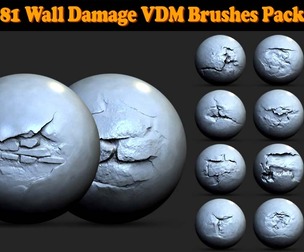 81 Wall Damage VDM Brushes Pack