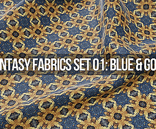 Fantasy Fabrics Set 01: Blue & Gold