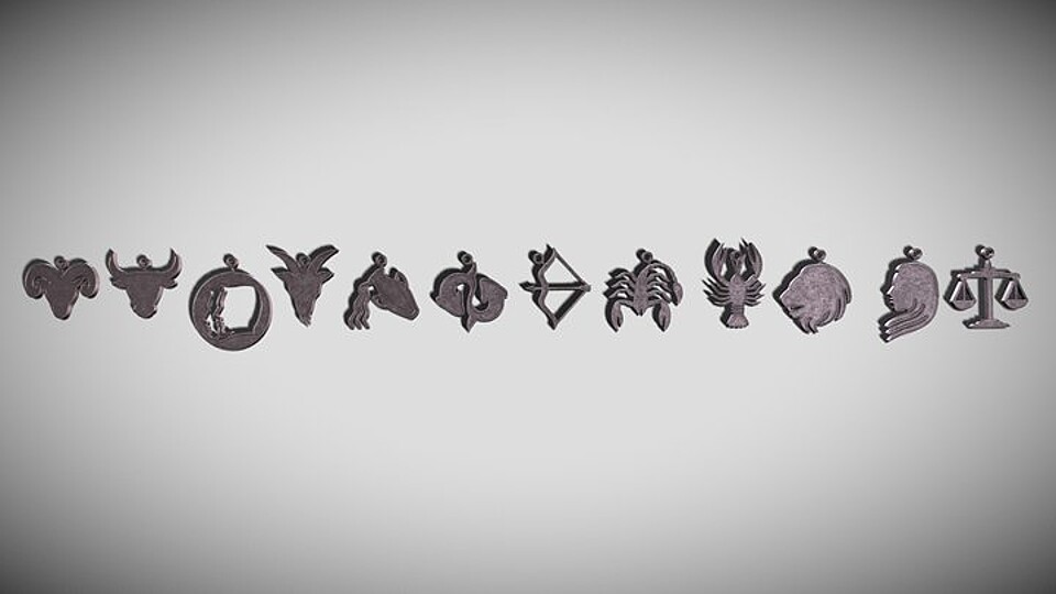 Zodiac Signs - IMAGES - Printable Pendants