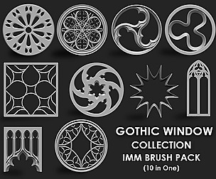 Gothic Window Collection IMM Brush Pack 10 in One