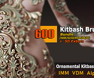 600 Ornamental Kitbash BRUSHES IMM/VDM