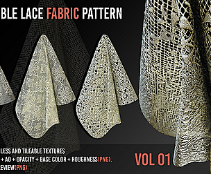 50 Tileable Lace Fabric Pattern_Vol01