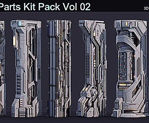 Sci-Fi Parts Kit Pack  Vol 02 All