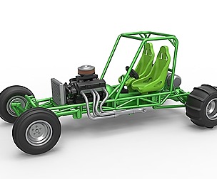 Old school water pumper buggy Version 2 Scale 1:25