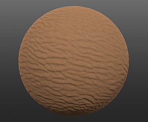 Rippled Darken Desert Sand Material