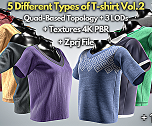 5 Different Types of T-shirt Vol.2