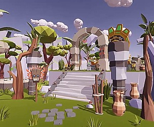 Low Poly Aztec Jungle Island Megapack RG