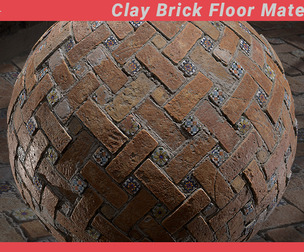 Clay Tile Floor Bricks - Substance Designer