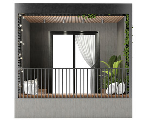 Apartment Modern Balcony 02