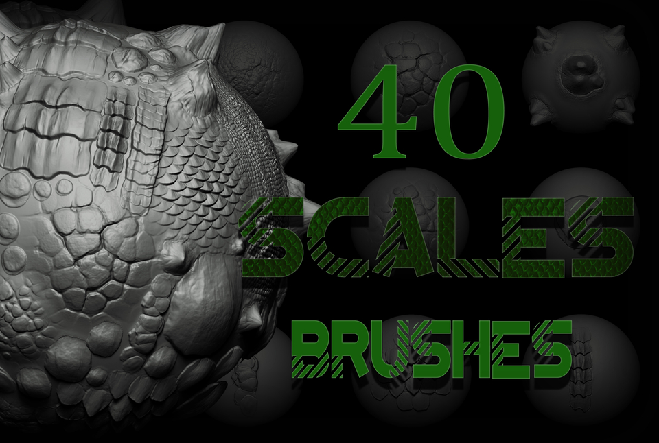 Zbrush Scales and Skins VDM Brush + Alphas