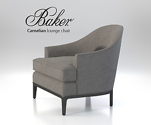 Baker Carnelian lounge chair