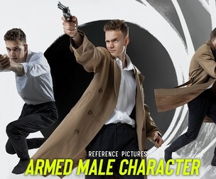 Armed Male Character Reference Pictures