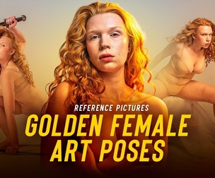 Golden Female Art Pose Reference Pictures