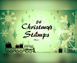 BASIC 24 Christmas / Holiday Themed Stamp Brushes