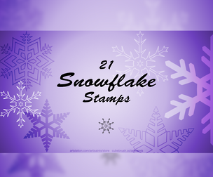 21 SNOWFLAKE Stamp Brushes for Photoshop